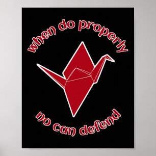 Wanneer kan goed nee verdedigen tegen Kraan stijl Poster