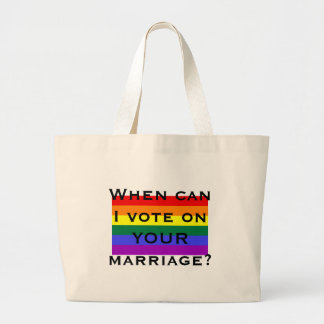 Wanneer kan ik stemmen over je huwelijk? grote tote bag