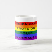 Wanneer kan ik stemmen over je huwelijk? koffiemok (Center)
