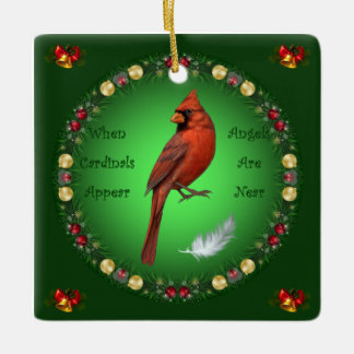 Wanneer kardinalen verschijnen ~ Angels zijn bijna Keramisch Ornament