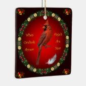 Wanneer kardinalen verschijnen ~ Angels zijn dicht Keramisch Ornament (Rechts)