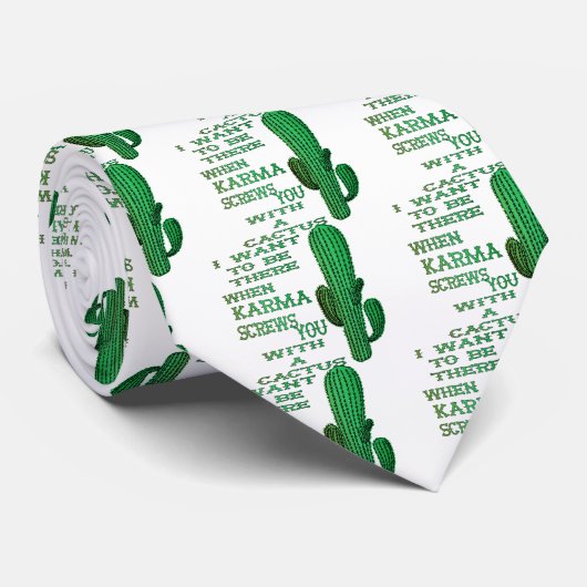 Wanneer Karma u met een Cactus 2 schroeft Stropdas (Opgerold)