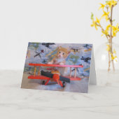 Wanneer Katten vliegen Kaart (Gele Bloem)