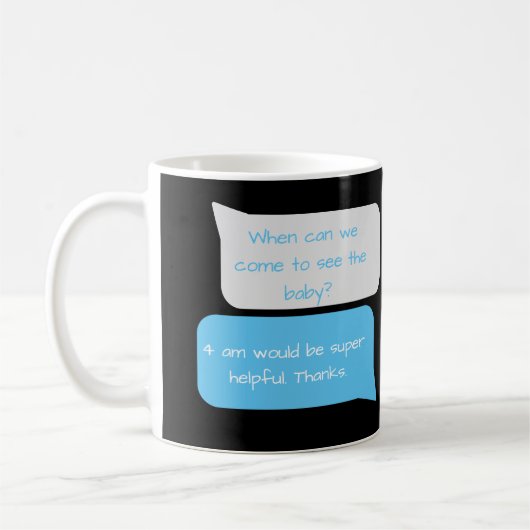 Wanneer kunnen we Baby grappige nieuwe ouders zien Koffiemok (Links)