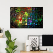 'Wanneer licht licht licht licht weergeeft' Poster (Thuiskantoor)