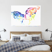 Wanneer liefde bloeit canvas afdruk (Insitu (Slaapkamer))