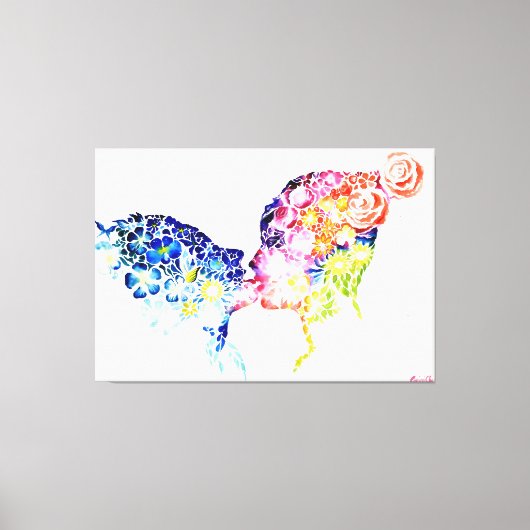 Wanneer liefde bloeit canvas afdruk (Voorkant)