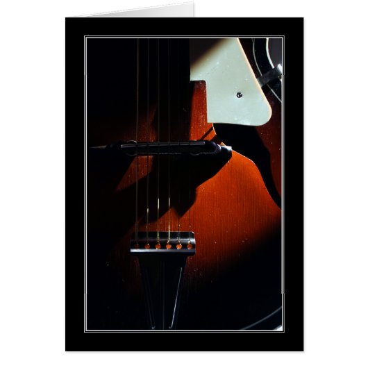 Wanneer mijn gitaar zacht tegen Wenskaart geslapen (Voorkant)