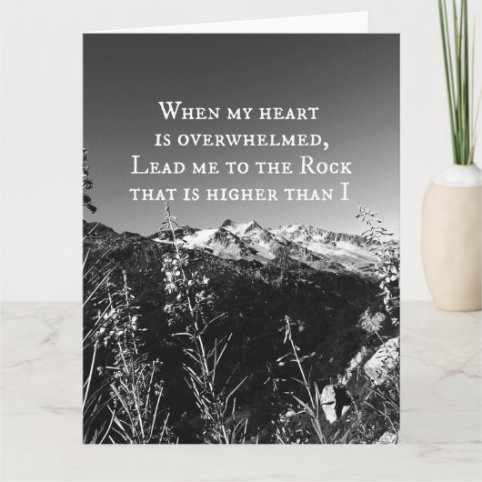 Wanneer Mijn Hart het Overweldigde Vers van de Kaart (Voorkant)