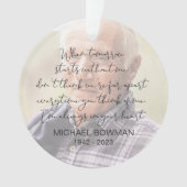 Wanneer morgen begint zonder mij Acryl Ornament (voorkant)