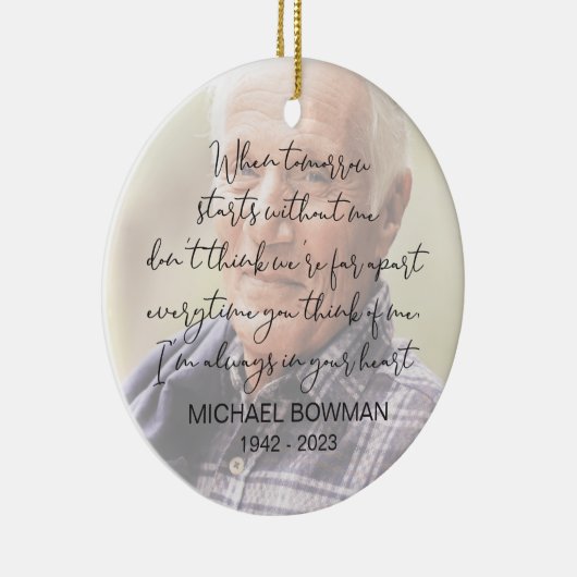 Wanneer morgen begint zonder mij Ornament (Rechts)