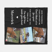 Wanneer morgen zonder mij een gedenkpaard begint fleece deken (Voorkant (Horizontaal))