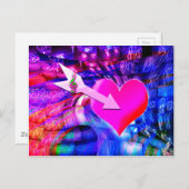 Wanneer Music pijl gericht op het hart Briefkaart (Voorkant / Achterkant)