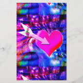 Wanneer Music pijl gericht op het hart Briefpapier (Voorkant)