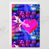 Wanneer Music pijl gericht op het hart Briefpapier (Voorkant / Achterkant)