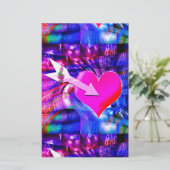 Wanneer Music pijl gericht op het hart Briefpapier (Staand voorkant)