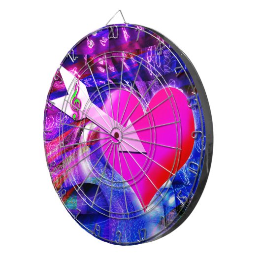 Wanneer Music pijl gericht op het hart Dartbord (Voorkant Rechts)