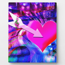 Wanneer Music pijl gericht op het hart Fotoplaat