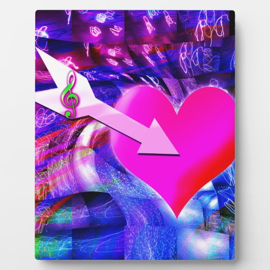 Wanneer Music pijl gericht op het hart Fotoplaat (Voorkant)