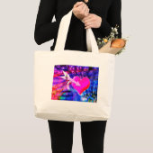 Wanneer Music pijl gericht op het hart Grote Tote Bag (Voorkant (product))
