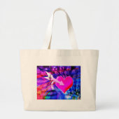 Wanneer Music pijl gericht op het hart Grote Tote Bag (Voorkant)