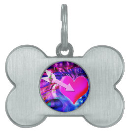 Wanneer Music pijl gericht op het hart Huisdieren Naamplaatje