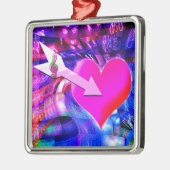 Wanneer Music pijl gericht op het hart Metalen Ornament (Links)