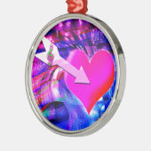 Wanneer Music pijl gericht op het hart Metalen Ornament (Links)