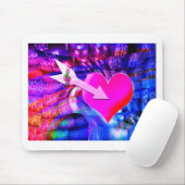 Wanneer Music pijl gericht op het hart Muismat (Met muis)