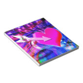 Wanneer Music pijl gericht op het hart Notitieblok (Schuin)