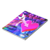 Wanneer Music pijl gericht op het hart Notitieblok (Linkerzijde)