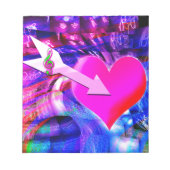 Wanneer Music pijl gericht op het hart Notitieblok (Voorkant)