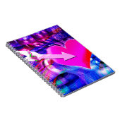 Wanneer Music pijl gericht op het hart Notitieboek (Rechterzijde)