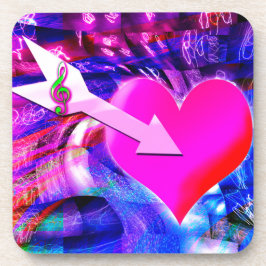 Wanneer Music pijl gericht op het hart Onderzetter