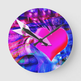 Wanneer Music pijl gericht op het hart Ronde Klok