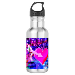 Wanneer Music pijl gericht op het hart Waterfles