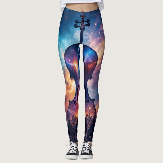 Wanneer muziek voldoet aan de Cosmos Leggings Tigh (Voorkant)