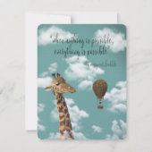 Wanneer niets zeker is, is alles mogelijk Citaat Feestdagenkaart (Voorkant)