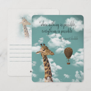 Wanneer niets zeker is, is alles mogelijk Citaat Feestdagenkaart