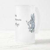 Wanneer olifanten vliegen! ~bevroren Stien Matglas Bierpul (Voorkant rechts)