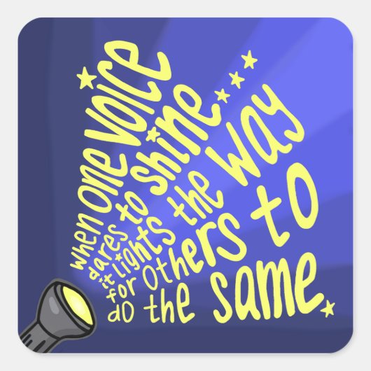 Wanneer One Voice durft te schitteren Sticker Shee (Voorkant)