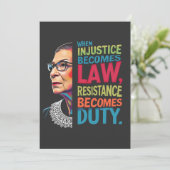 Wanneer onrecht de wet wordt, wordt verzet de plic aankondiging (Staand voorkant)