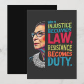 Wanneer onrecht de wet wordt, wordt verzet de plic aankondiging (Voorkant / Achterkant)