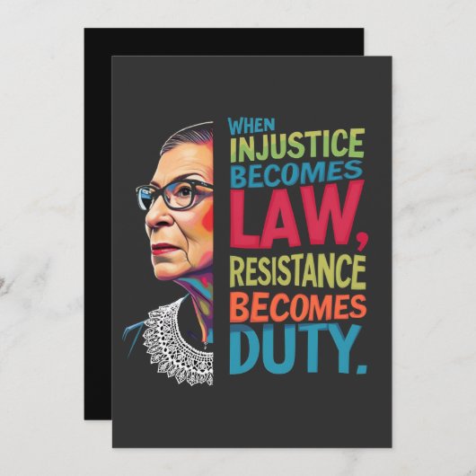 Wanneer onrecht de wet wordt, wordt verzet de plic aankondiging (Voorkant / Achterkant)