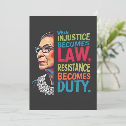 Wanneer onrecht wet wordt, wordt verzet plicht aankondiging (Staand voorkant)