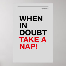 WANNEER ONZEKER, NEEM EEN DUTJE – Gezellige Muurku Poster