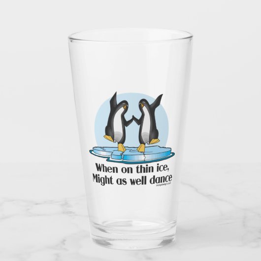 Wanneer op Thin Ice Penguins Glas (Voorkant)
