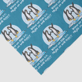 Wanneer op Thin Ice Pinguins Funny Design Tissuepapier (Detail)