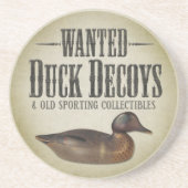 WANNEER: oude Duck Decoys Zandsteen Onderzetter (Voorkant)