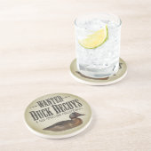 WANNEER: oude Duck Decoys Zandsteen Onderzetter (Zijkant)